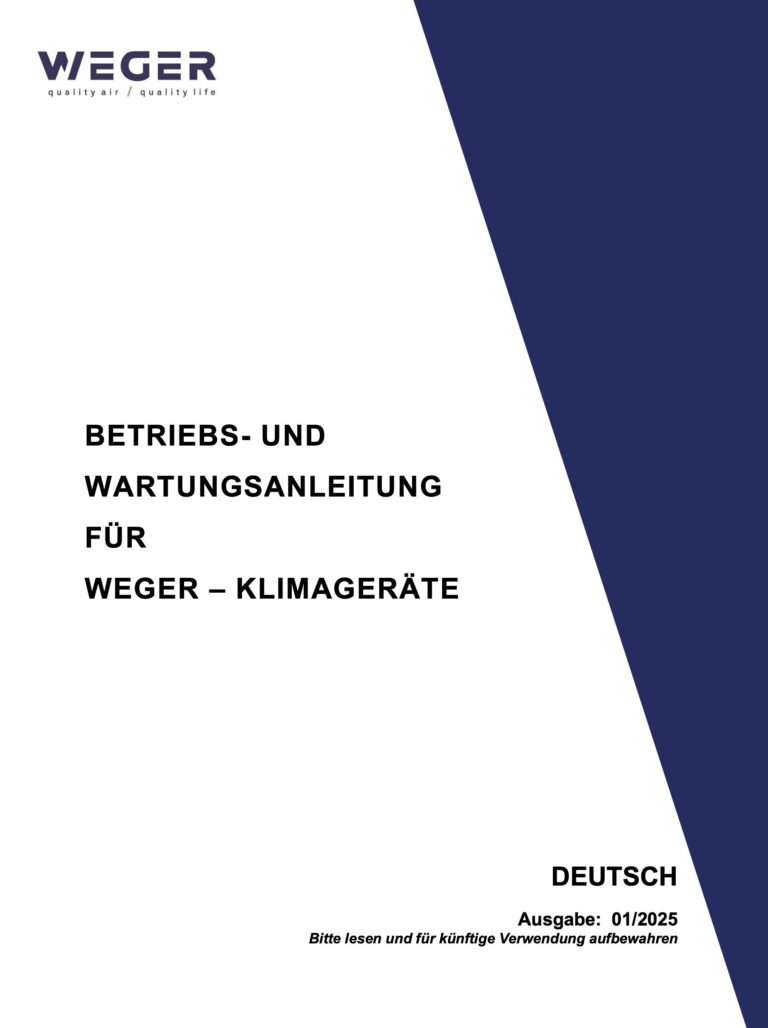 Weger Wartungs Und Betriebsanleitung